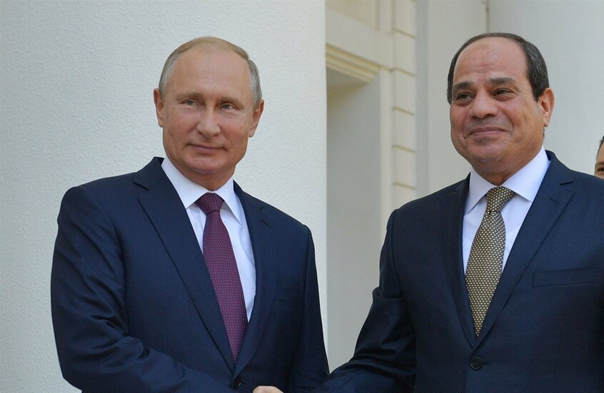 السيسي وبوتين يشهدان وضع وحدة الاحتواء للمفاعل النووي الأول بالضبعة
