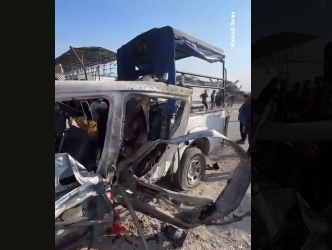 استشهاد 8 من ضباط الشرطة  جراء قصف طائرات الاحتلال بوسط غزة