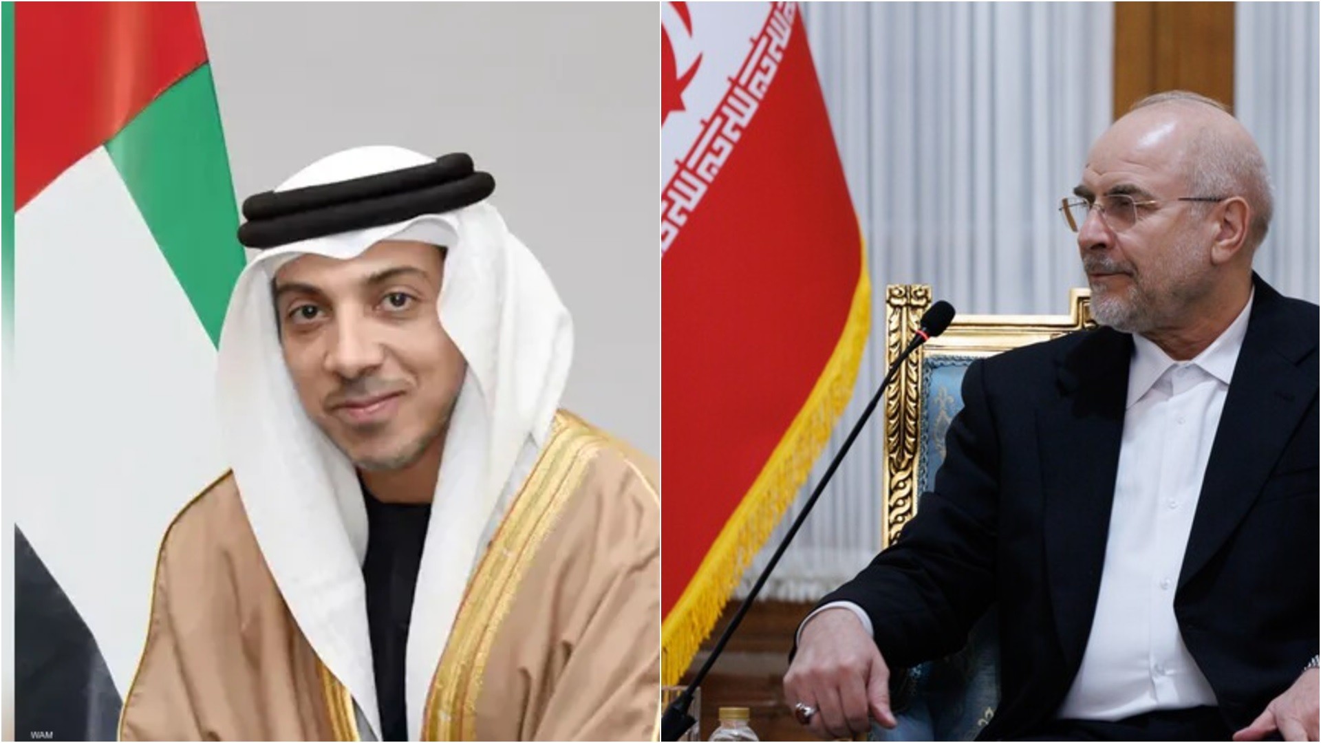 أول تواصل منذ الحرب.. نائب رئيس الإمارات يبحث مع قاليباف سبل خفض التصعيد