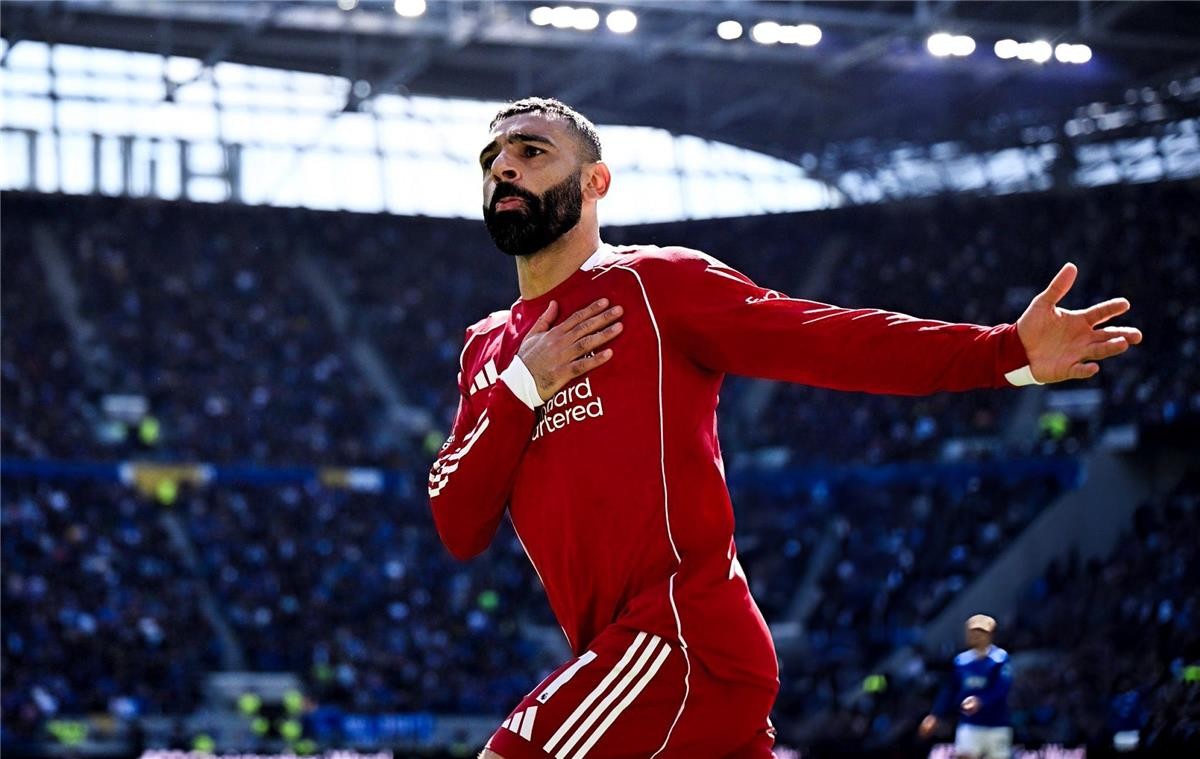 فيديو| محمد صلاح يفتتح التسجيل في ديربي الميرسيسايد.. ويعادل رقم جيرارد