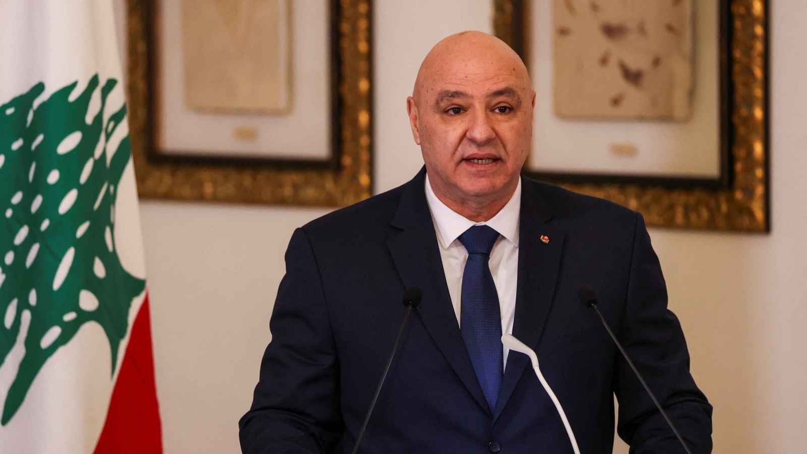 عون يأمل أن تضغط أمريكا على إسرائيل للانسحاب من المناطق الجنوبية