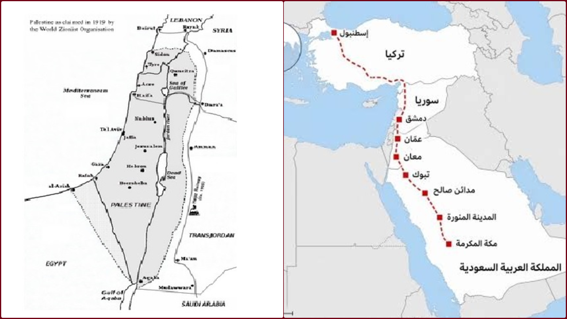 مخاطر خط سكة حديد الحجاز في الوقت الحالي
