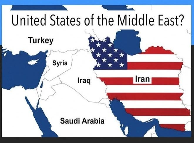 ترامب يضع علم أمريكا على خريطة إيران